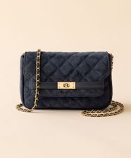 【オンワード】 23区>バッグ スエード キルティング ショルダーバッグ ダルブルー F レディース