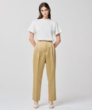 【オンワード】 uncrave>パンツ ラスターサテン パンツ（uncrave WHITE） ベージュ 3 レディース