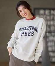 【オンワード】 any FAM>トップス 【洗濯機可】裏起毛スウェットロゴプルオーバー ライトグレー F レディース