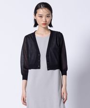 【オンワード】 TOCCA>トップス 【洗える】SHEER BUBBLE KNIT ニットカーディガン ブラック S レディース