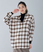 【オンワード】 any FAM>トップス オンブレーチェックシャツ オフチェック F レディース