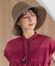 【オンワード】 23区>帽子 【UVカット/洗える】ペーパー ブレード ハット ダークブラウン F レディース