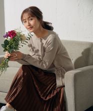 【オンワード】 any SiS>ワンピース 【2SET】サイドスリットニット×3WAYサテンスカート セットアップ モカ 2 レディース