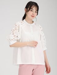 【fifth/フィフス】レースドッキングドルマンブラウス