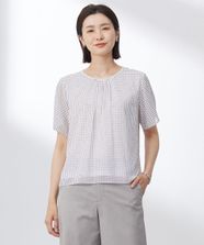 【オンワード】 J.PRESS LADIES>トップス 【洗える】スクエアープリント カットソー モカ L レディース