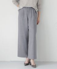 【オンワード】 J.PRESS LADIES>パンツ 【洗える】サイロウォッシャブル2wayストライプ ワイド パンツ グレーストライプ 7 レディース