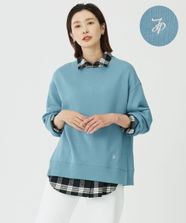 【オンワード】 J.PRESS LADIES L（大きいサイズ）>トップス 【完全受注生産】URAKEカスタマイズ プルオーバー ブランドロゴ×ブルーグリーン T15 レディース