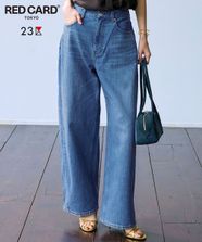 【オンワード】 23区 S（小さいサイズ）>パンツ 【先行予約/RED CARD TOKYO×23区】カーヴィー デニム パンツ ライトブルー 32 レディース