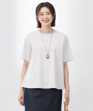 【オンワード】 J.PRESS LADIES L（大きいサイズ）>トップス 【洗える】コットンスムース バック プリーツ カットソー グレージュ T13 レディース