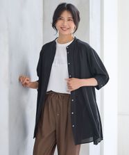 【オンワード】 any FAM>トップス 【洗濯機可】バックプリーツシャツ ブラック F レディース