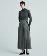 【オンワード】 uncrave>スカート ネップツイード スカート（uncrave WHITE） ネップブラック 0 レディース