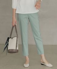 【オンワード】 J.PRESS LADIES>パンツ 【セットアップ対応・洗える】セルロースリネンストレッチ テーパード パンツ ミント 13 レディース