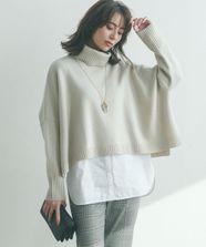 【オンワード】 23区>トップス 【洗える】ウールカシミヤ ニットポンチョ ベージュ 38 レディース