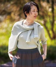 【オンワード】 自由区 S（小さいサイズ）>トップス 【カタログ掲載・アンサンブル対応・洗える】グリッターリブプルオーバー ニット ライトグレー 32 レディース