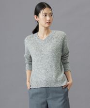 【オンワード】 J.PRESS LADIES S（小さいサイズ）>トップス 【洗える】WARMY LUREX Vネック ニット グレー S レディース