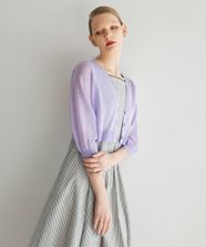 【オンワード】 TOCCA>トップス 【洗える】SHEER BUBBLE KNIT ニットカーディガン ライラック S レディース