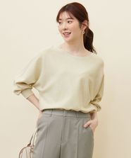 【オンワード】 any SiS>トップス 【洗える】パフスリーブラメ ニット イエロー 2 レディース