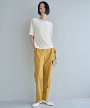 【オンワード】 UNFILO>パンツ 【新色追加】【洗える】マイビューティ テーパードパンツ イエロー M レディース