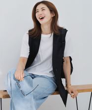 【オンワード】 23区>トップス 【速乾性/汗じみ防止】半袖 クロップド IT Tシャツ ホワイト 38 レディース