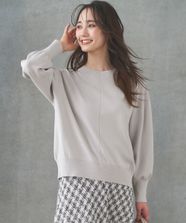 【オンワード】 any SiS>トップス 【洗える】フロントライン ニット ミントグレー 2 レディース