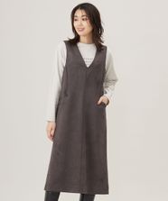 【オンワード】 J.PRESS LADIES>ワンピース 【洗える】スウェードダンボール ジャンパースカート スレートブラウン 9 レディース