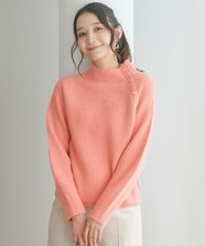 【オンワード】 any SiS>トップス 【洗える】ボトルネックボタンポイントAir ニット オレンジ 2 レディース