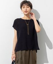 【オンワード】 23区 L（大きいサイズ）>トップス 【洗える】シャイニーシアー オーバーサイズ ニット ブラック 44 レディース