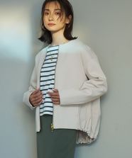【オンワード】 23区>ジャケット/アウター 【洗える】コットンエアー ギャザー ライトアウター ベージュ 36 レディース