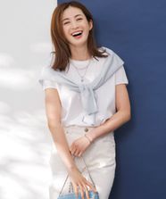 【オンワード】 23区 L（大きいサイズ）>トップス 【汗じみ防止/速乾性】フレンチスリーブ IT Tシャツ ホワイト 46 レディース