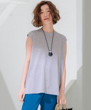 【オンワード】 23区>トップス 【洗える】スビンハイツイストコットン ノースリーブ ニット ライトグレー 38 レディース