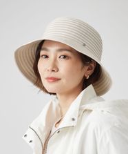 【オンワード】 J.PRESS LADIES>帽子 【WEB限定カラーあり・洗える・UVカット・畳める】ブレード ハット ベージュボーダー F レディース