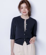 【オンワード】 any SiS>トップス 【接触冷感・UVカット・洗える】ハーフスリーブ カーディガン ネイビー 2 レディース