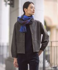 【オンワード】 J.PRESS LADIES>ジャケット/アウター 【洗える】スエードダンボール ジャケット グレー M レディース