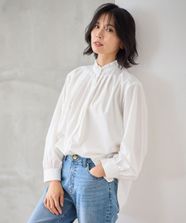 【オンワード】 any FAM>トップス 【手洗い可能/抗菌防臭/UVカット/速乾】スタンドネックブラウス オフ 3 レディース