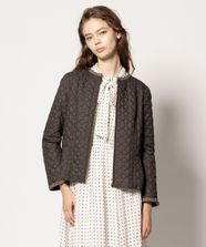 【オンワード】 TOCCA>ジャケット/アウター 【消臭・洗える】CLOVER CARPET キルト中綿ショートコート コーヒーブラウン 0 レディース