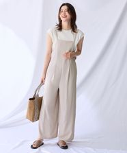 【オンワード】 any FAM L（大きいサイズ）>オールインワン・サロペット 【2SET/洗濯機可】プルオーバー×キャミサロペットセット アイスグレー 4 レディース