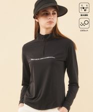 【オンワード】 23区GOLF>トップス 【WOMEN】【吸水速乾・UVケア】ハーフジップ シャツ ブラック 1 レディース