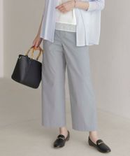 【オンワード】 J.PRESS LADIES>パンツ 【セットアップ対応・洗える・撥水】コットンFITTY ストレート パンツ ネイビーピンヘッド 7 レディース