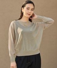 【オンワード】 自由区 L（大きいサイズ）>トップス 【洗える】シアーアセテート ニット ベージュ 44 レディース