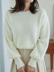 【fifth/フィフス】ランダムパールニットプルオーバー