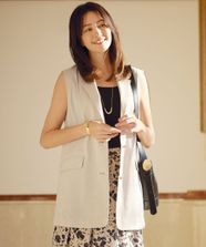 【オンワード】 自由区>トップス 【カタログ掲載・セットアップ対応・洗える】LIPストレッチテーラード ジレ フラックス 38 レディース