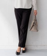 【オンワード】 23区>パンツ 【洗える/セットアップ対応】アイアスマットストレッチ テーパード パンツ ブラック 36 レディース