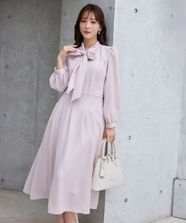【オンワード】 TOCCA>ワンピース 【洗える・消臭】PROMISE RIBBON ROSETTE ドレス ピンク 2 レディース