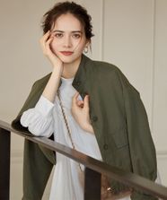 【オンワード】 23区>ジャケット/アウター 【SLOW/一部店舗限定】ウォッシュドピーチタフタ ブルゾン カーキ 38 レディース