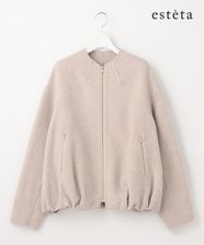 【オンワード】 23区 L（大きいサイズ）>ジャケット/アウター 【エステータ】ブラッシュドラムズウール ブルゾン トップベージュ 46 レディース