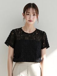【fifth/フィフス】チュールレースブラウス