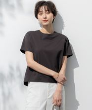 【オンワード】 23区>トップス 【洗える】ハイエンド クルーネック Tシャツ ダークブラウン 40 レディース