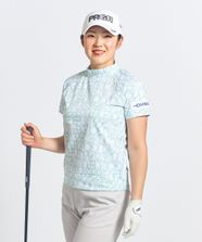 【オンワード】 23区GOLF>トップス 【辻梨恵プロ着用】【WOMEN】フェアウェイに映えるビッグロゴ モックネック 黄緑 2 レディース