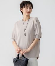 【オンワード】 23区>トップス 【洗える】レーヨンポリエステルストレッチ ドルマン ニット ベージュ 38 レディース