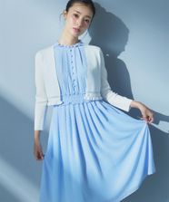 【オンワード】 TOCCA>ワンピース 【洗える・消臭】STEP IN PUDDLE ドレス スカイブルー 4 レディース